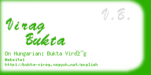virag bukta business card
